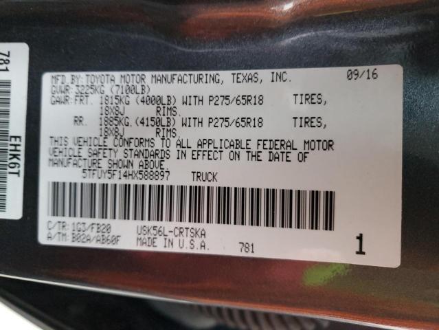 2017 TOYOTA TUNDRA DOU 5TFUY5F14HX588897