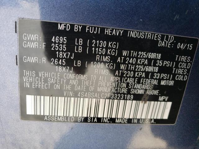 2015 SUBARU OUTBACK 2. - 4S4BSALC2F3323189