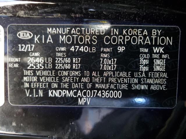 KNDPMCAC0J7436000 KIA Sportage Lx