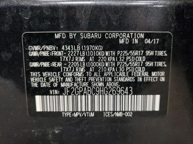 JF2GPABC9HG269643 Subaru Crosstrek Premium