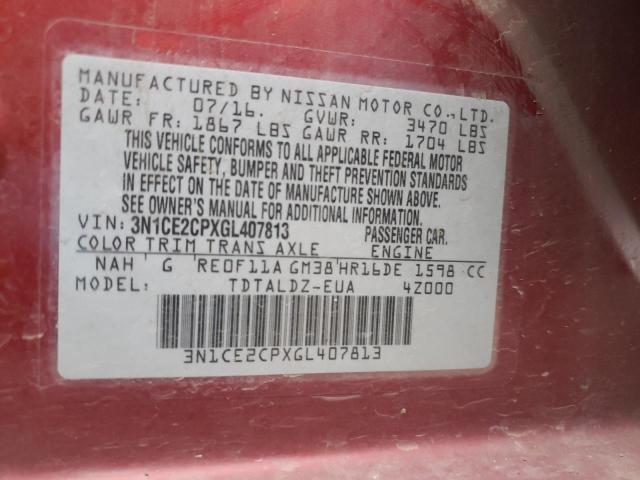 3N1CE2CPXGL407813 Nissan Versa Note S