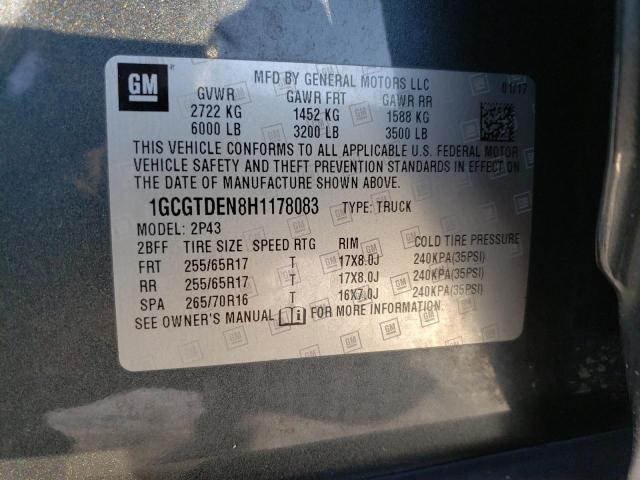 2017 CHEVROLET COLORADO Z - 1GCGTDEN8H1178083