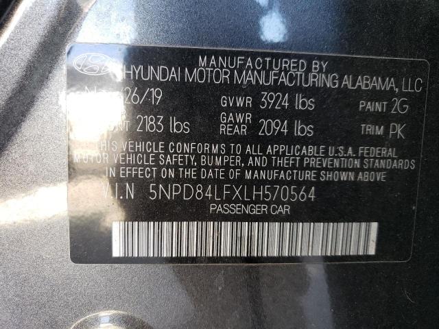 5NPD84LFXLH570564 Hyundai ELANTRA SEL