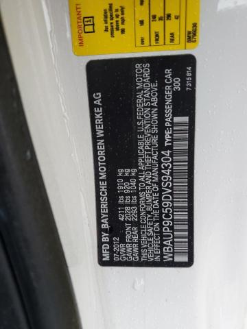 WBAUP9C59DVS94304 BMW 128 I