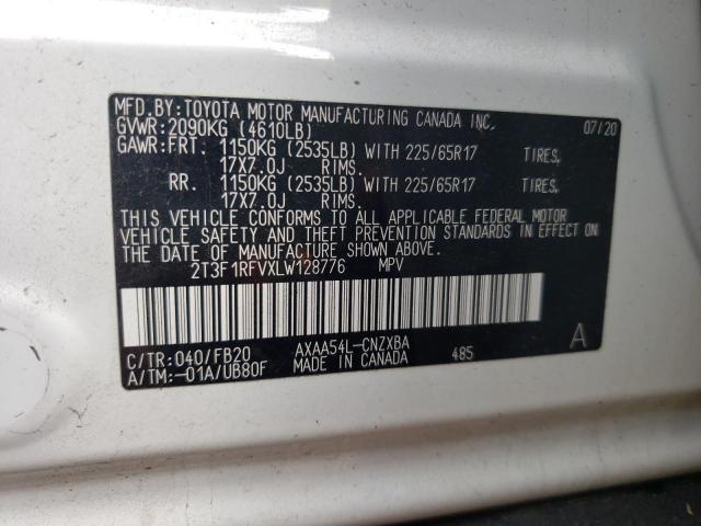 2020 TOYOTA RAV4 LE - 2T3F1RFVXLW128776