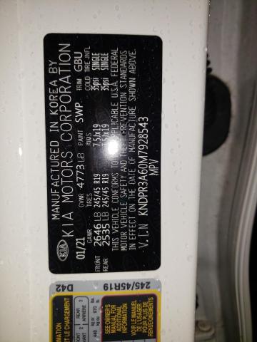 KNDPR3A60M7928543 KIA Sportage Sx