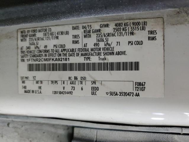 2015 FORD TRANSIT T- - 1FTNR2CM0FKA92181