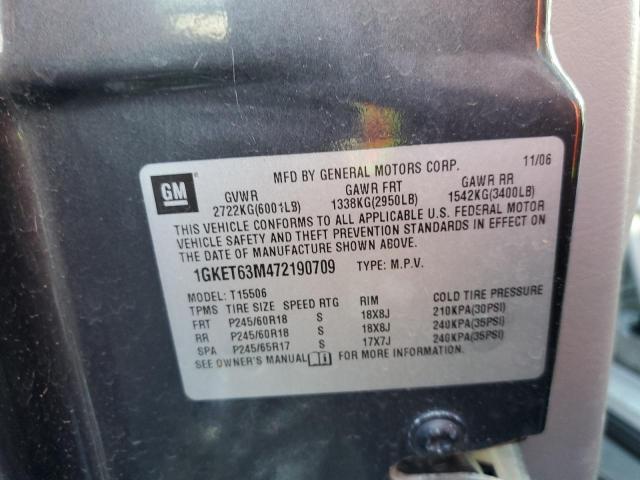 1GKET63M472190709 GMC Envoy Denali