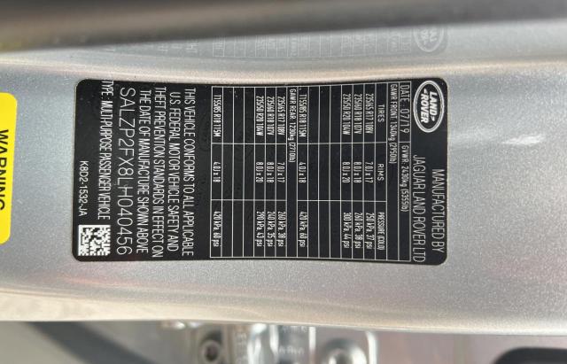 SALZP2FX8LH040456 Land Rover Range Rover Evoque Se