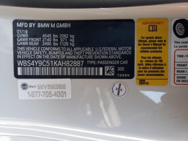 2019 BMW M4 - WBS4Y9C51KAH82887