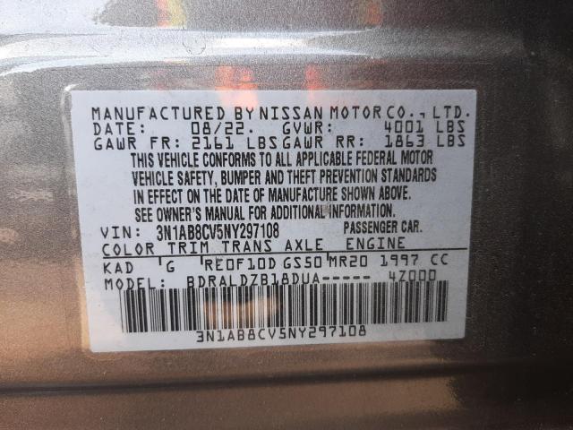 3N1AB8CV5NY297108 Nissan SENTRA SV