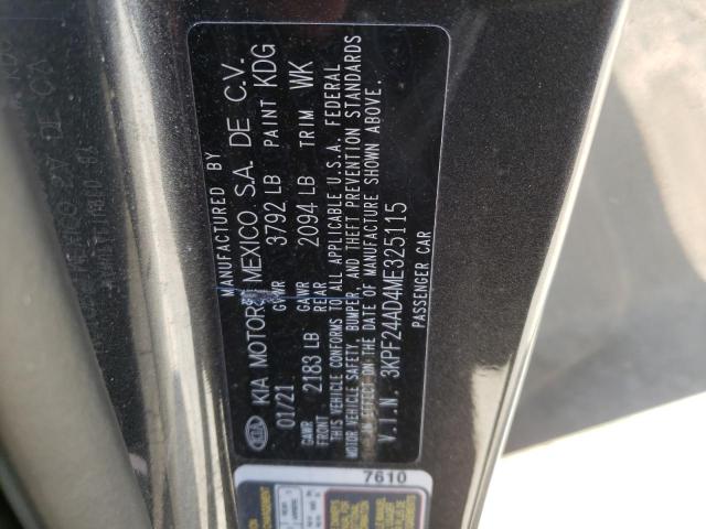 3KPF24AD4ME325115 KIA FORTE FE