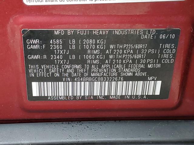 4S4BRBGC0B3322676 Subaru Outback 2.5i Premium