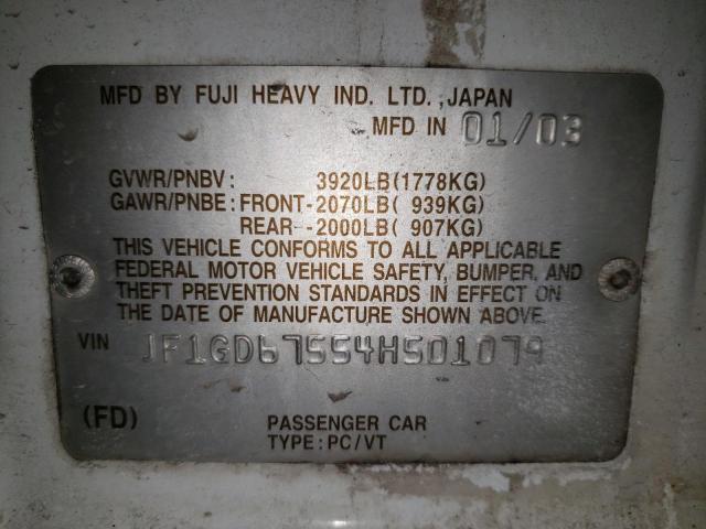 JF1GD67554H501079 Subaru IMPREZA RS