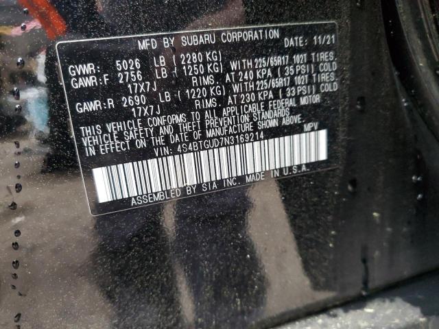 4S4BTGUD7N3169214 Subaru Outback Wi  13