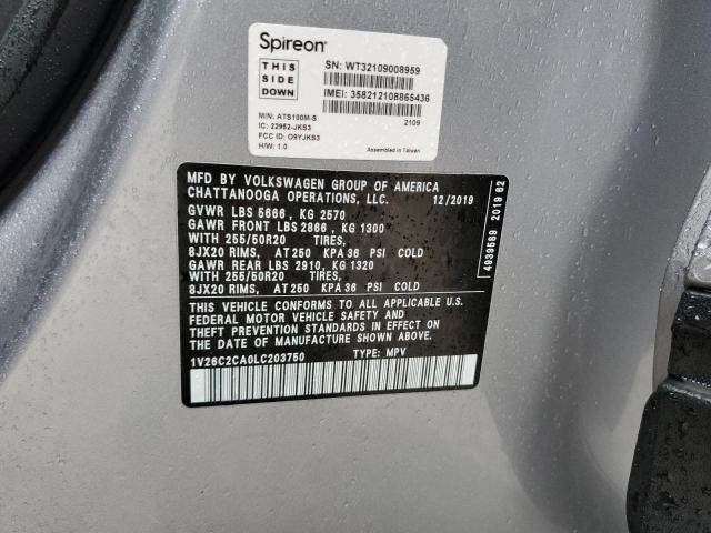 2020 VOLKSWAGEN ATLAS CROS - 1V26C2CA0LC203750