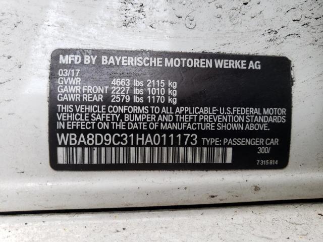 2017 BMW 330 XI - WBA8D9C31HA011173