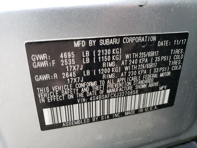 4S4BSAFCXJ3270858 Subaru Outback 2.5i Premium