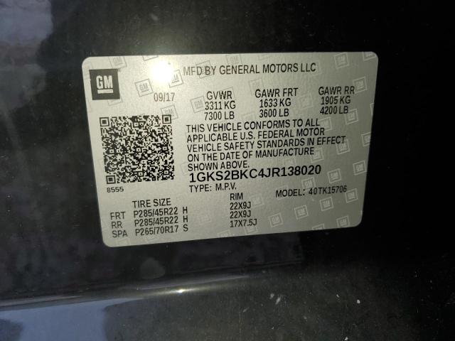 2018 GMC YUKON SLT 1GKS2BKC4JR138020