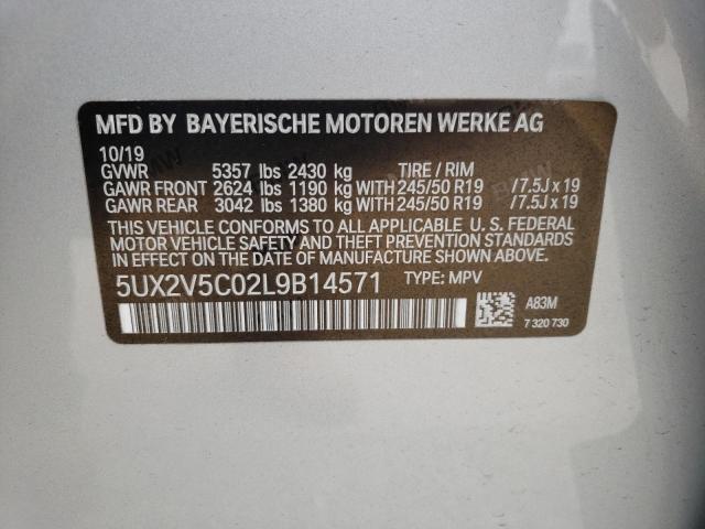 5UX2V5C02L9B14571 BMW X4 Xdrivem40i