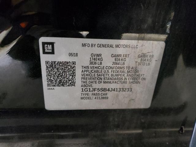 2018 CHEVROLET SONIC PREM - 1G1JF5SB4J4133233