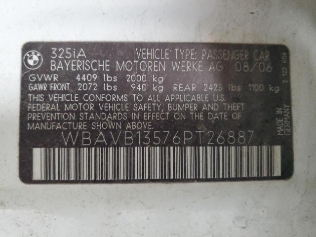 WBAVB13576PT26887 BMW 325 I