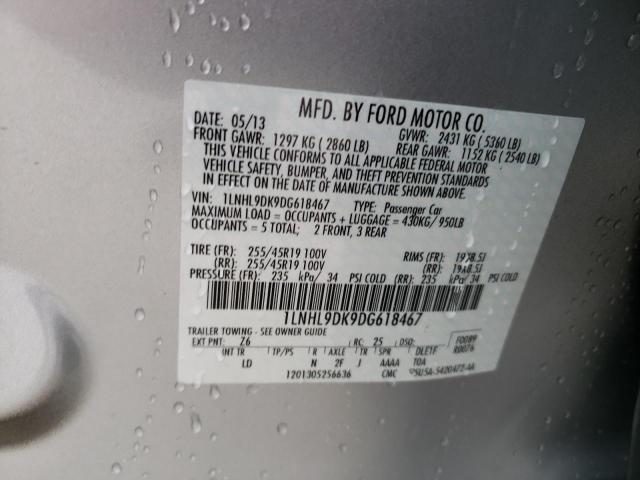 1LNHL9DK9DG618467 Lincoln MKS