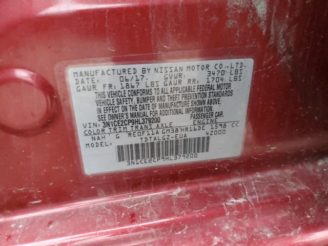 2017 NISSAN VERSA SEDA 3N1CE2CP9HL379200