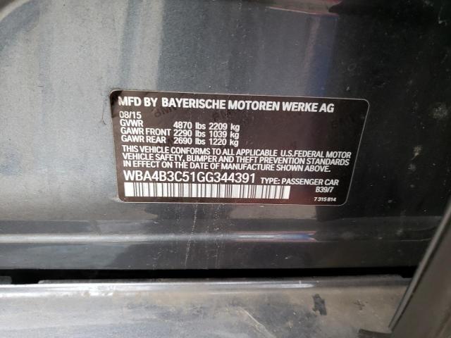 2016 BMW 435 XI GRA - WBA4B3C51GG344391