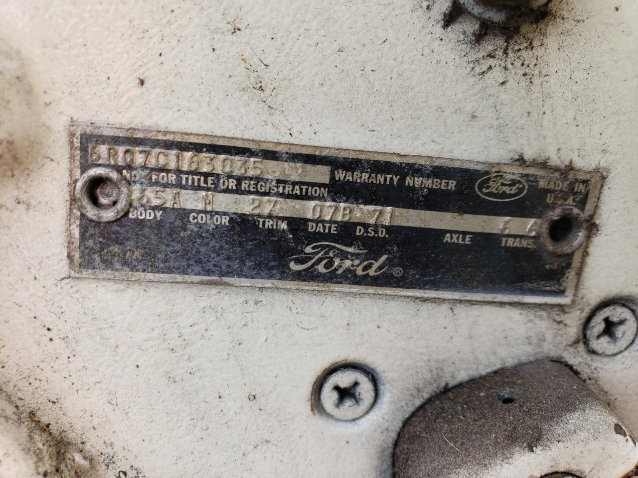 6r07c163035 6R07C163035 1966 Ford Mustang
