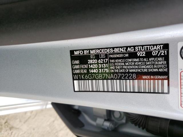 2022 MERCEDES-BENZ S 580 4MAT - W1K6G7GB7NA072228