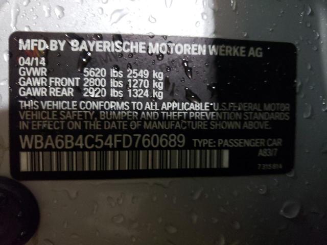 2015 BMW 650 XI GRA - WBA6B4C54FD760689