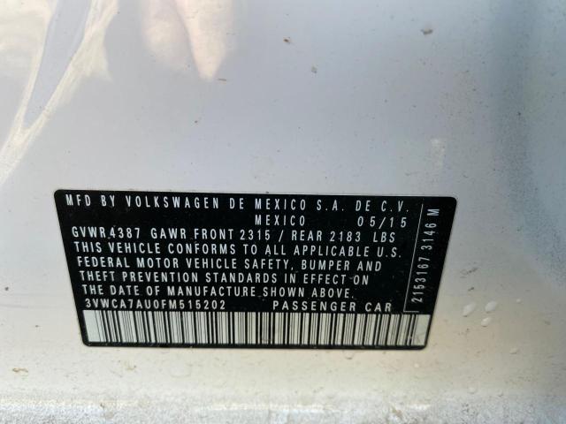2015 VOLKSWAGEN GOLF SPORT - 3VWCA7AU0FM515202