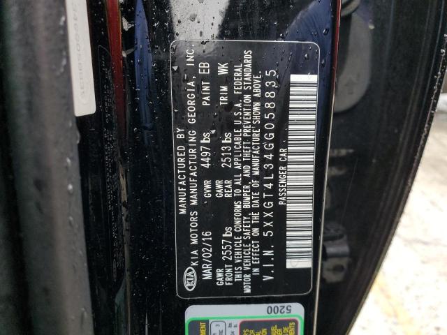 5XXGT4L34GG058835 KIA Optima Lx