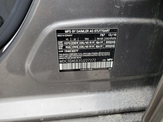 2016 MERCEDES-BENZ GLA 250 - WDCTG4EB3GJ227272