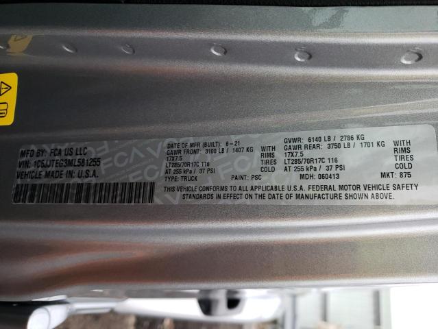 1C6JJTEG3ML581255 Jeep Gladiator Mojave