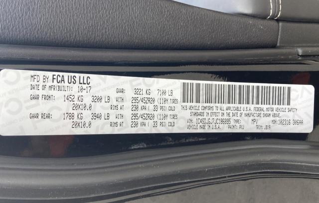 2018 DODGE DURANGO SR 1C4SDJGJ7JC186895