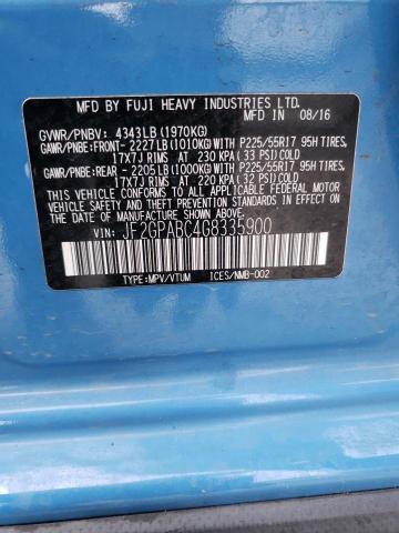 JF2GPABC4G8335900 Subaru Crosstrek Premium