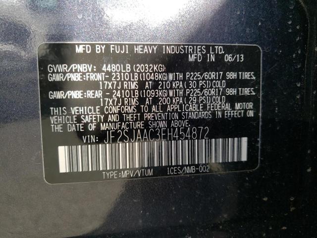 JF2SJAAC3EH454872 Subaru Forester 2.5i