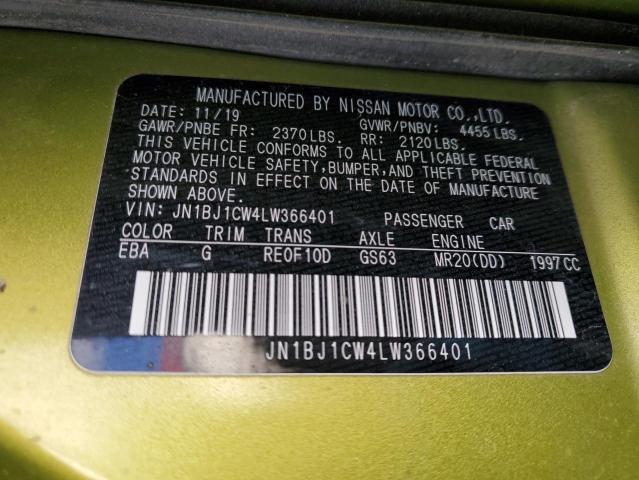 JN1BJ1CW4LW366401 Nissan Rogue Sport S