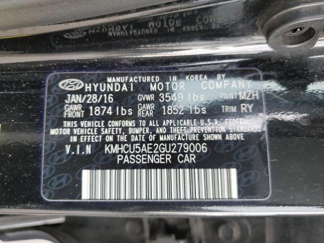 2016 HYUNDAI ACCENT SPO - KMHCU5AE2GU279006