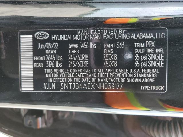 2022 HYUNDAI SANTA CRUZ - 5NTJB4AEXNH033177