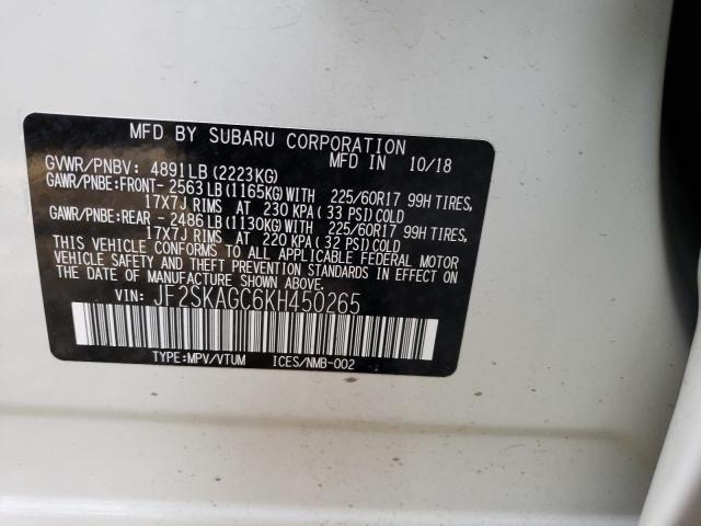 JF2SKAGC6KH450265 Subaru Forester Premium