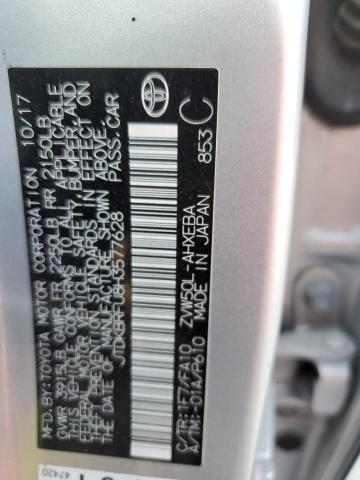 2017 TOYOTA PRIUS I JTDKBRFU8H3577628