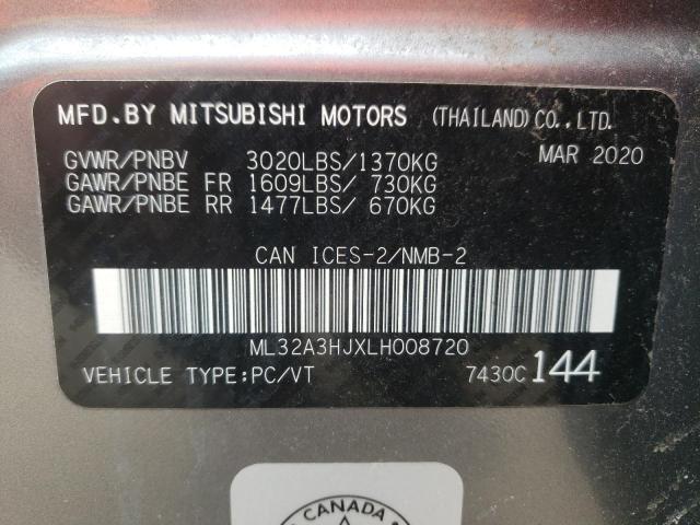 2020 MITSUBISHI MIRAGE ES - ML32A3HJXLH008720