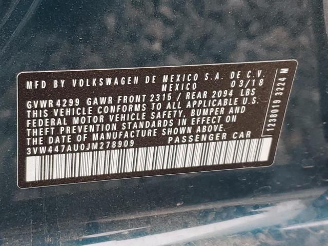 2018 VOLKSWAGEN GTI S/SE - 3VW447AU0JM278909