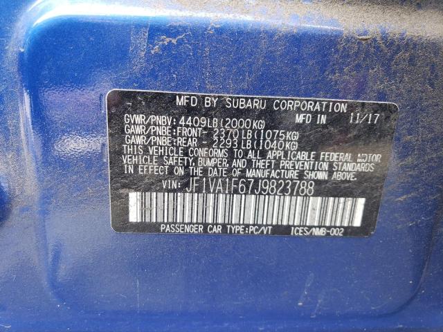 JF1VA1F67J9823788 Subaru Wrx Limited