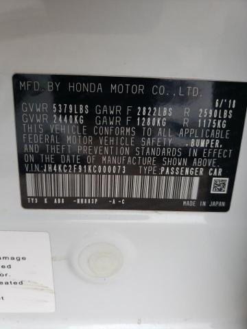 2019 ACURA RLX SPORT - JH4KC2F91KC000073