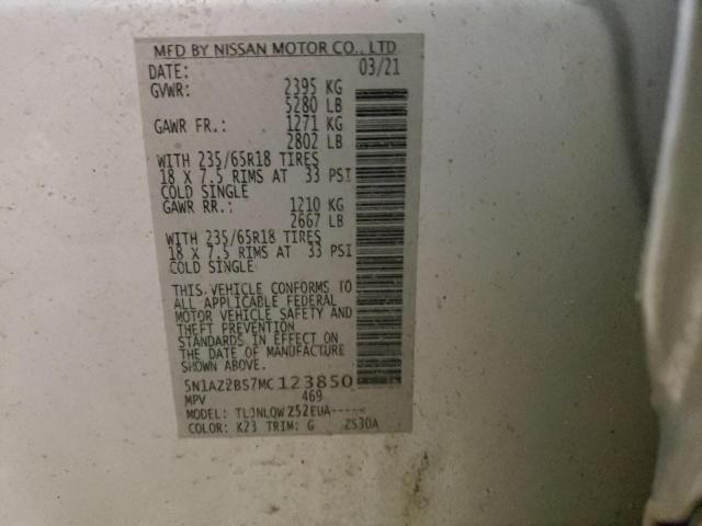 2021 NISSAN MURANO SV - 5N1AZ2BS7MC123850