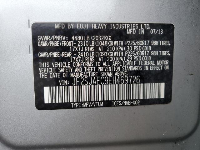 JF2SJAEC9EH469726 Subaru Forester 2.5i Premium